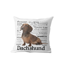 Load image into Gallery viewer, Image of a dachshund pillow cover
