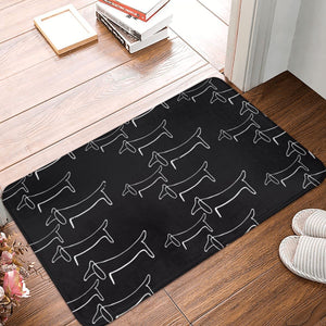 Image of a dachshund rug featuring pablo multiple dachshunds