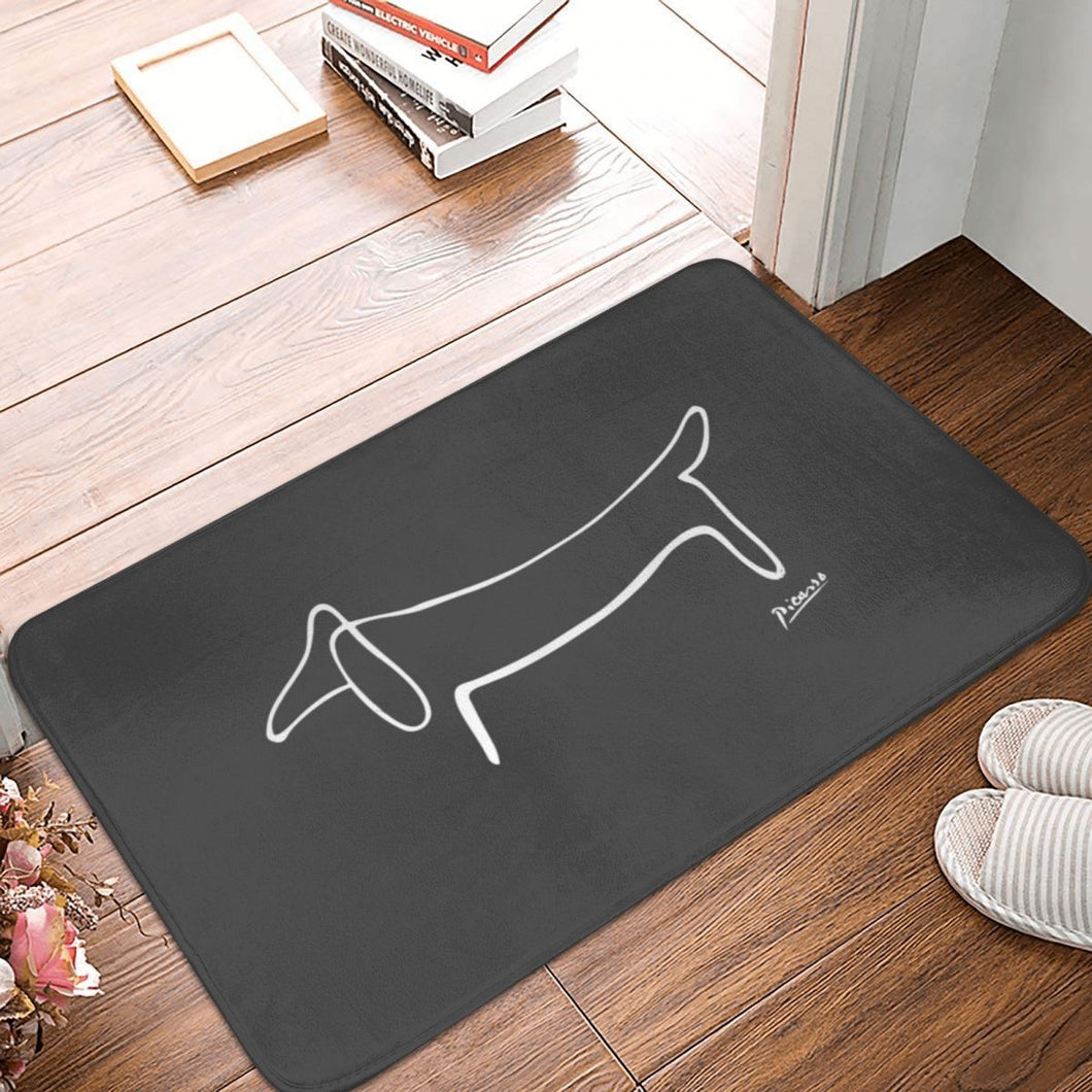Image of a dachshund rug featuring pablo single dachshund