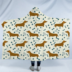 Image of dachshund sherpa blanket