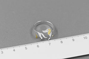 Image of dachshund silver ring size