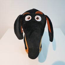 Load image into Gallery viewer, Front face image of a super cute Dachshund stuffed animal plush toy