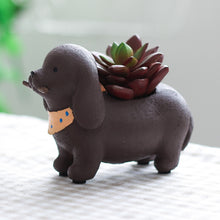 Load image into Gallery viewer, Image of a dachshund succulent planter