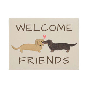Image of dachshund welcome mat