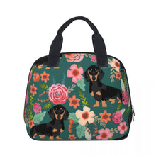 Load image into Gallery viewer, Image of an adorable black and tan Dachshund bag