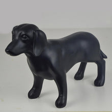 Load image into Gallery viewer, Image of a beautiful black Dachshund statue made of resin