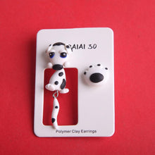 Load image into Gallery viewer, Dalmatian Love Handmade Polymer Clay EarringsDog Themed Jewellery