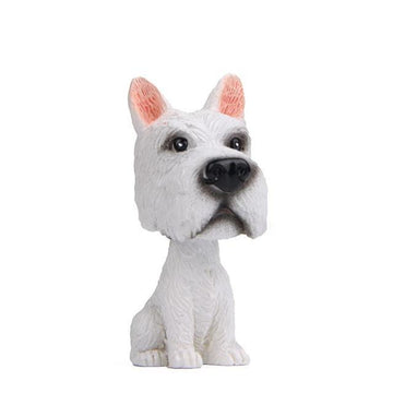 Dalmatian Love Miniature Car BobbleheadCarGreat Dane - White