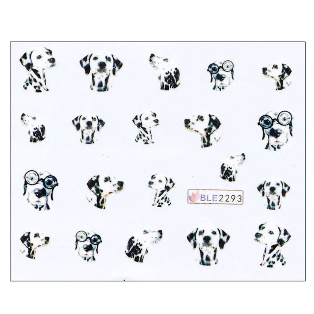 Image of dalmatian nail in different designs