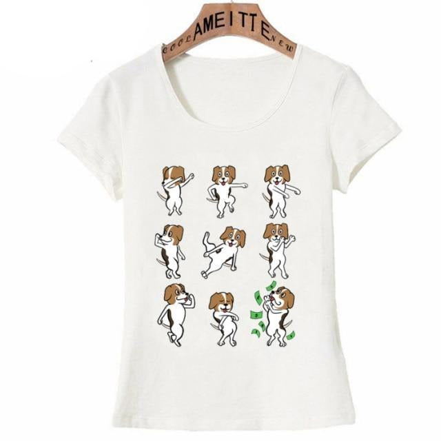 Dancing Jack Russell Terrier Womens T Shirt-Apparel-Apparel, Dogs, Jack Russell Terrier, Shirt, T Shirt, Z1-M-1