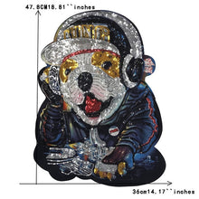 Load image into Gallery viewer, DJ Bulldog Embroidered and Sequinned Sew-on Patch-Apparel-Accessories, Dogs, English Bulldog, Patch-8