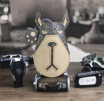 Doberman Love Large Genuine Leather Keychains-Accessories-Accessories, Doberman, Dogs, Keychain-26