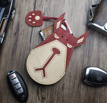 Load image into Gallery viewer, Doberman Love Large Genuine Leather Keychains-Accessories-Accessories, Doberman, Dogs, Keychain-30