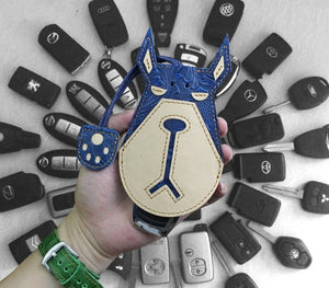 Doberman Love Large Genuine Leather Keychains-Accessories-Accessories, Doberman, Dogs, Keychain-7