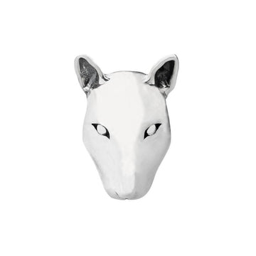 Doberman Love Silver Charm BeadDog Themed JewelleryBull Terrier - Smooth Face