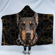 Load image into Gallery viewer, Doberman Love Wearable Travel Blanket-Home Decor-Blankets, Doberman, Dogs, Home Decor-9