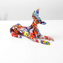 Load image into Gallery viewer, Image of a stunning multicolor doberman statue in Blend A