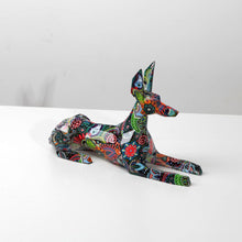 Load image into Gallery viewer, Image of a stunning multicolor doberman statue in Blend D