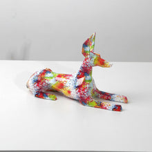 Load image into Gallery viewer, Image of a stunning multicolor doberman statue in Blend E