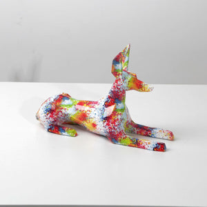 Image of a stunning multicolor doberman statue in Blend E