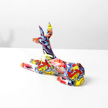 Load image into Gallery viewer, Image of a stunning multicolor doberman statue life like made of resin