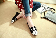 Load image into Gallery viewer, Dog and Cat Face Womens FlatsShoes