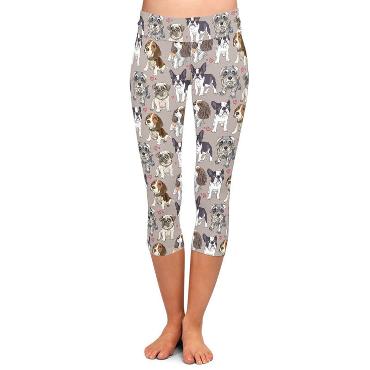 Dog Mom Love Womens Leggings-Apparel-Apparel, Beagle, Boston Terrier, Cavalier King Charles Spaniel, Dogs, French Bulldog, Leggings, Pug, Schnauzer-11