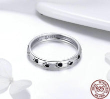 Load image into Gallery viewer, Dog Paw Print Silver RingDog Themed Jewellery