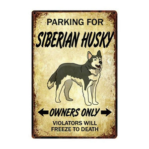 Doggo Love Reserved Parking Sign BoardsCarHuskyOne Size