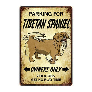 Doggo Love Reserved Parking Sign BoardsCarTibetan SpanielOne Size