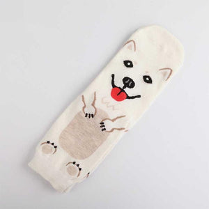 Doggo Love Womens Cotton SocksSocksPomeranian / American Eskimo Dog / Spitz