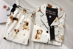 Doggo Mama Love Women's Cotton Pajamas-Apparel-Apparel, Chihuahua, Dachshund, Dogs, English Bulldog, French Bulldog, Jack Russell Terrier, Pajamas, Pug, Rottweiler, Siberian Husky-11