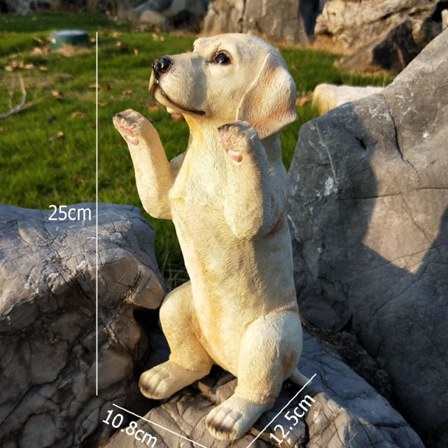Double Wave Labrador Garden Statue-Home Decor-Dogs, Home Decor, Labrador, Statue-1