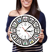 Load image into Gallery viewer, Image of a girl with boston terrier clock