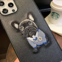 Load image into Gallery viewer, Close up image of a french bulldog iphone case