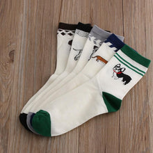 Load image into Gallery viewer, Embroidered Dachshund Cotton SocksSocks