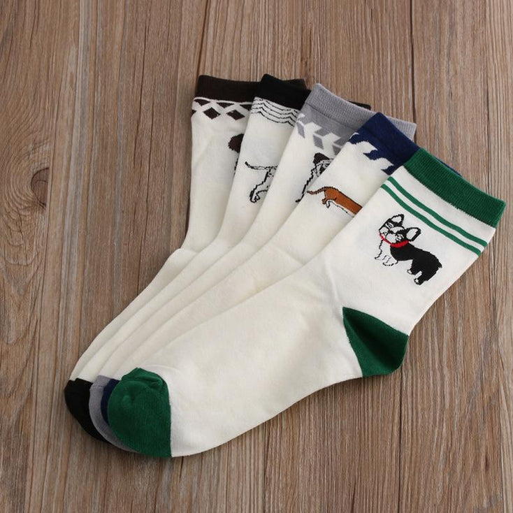 Embroidered Dalmatian Cotton SocksSocks