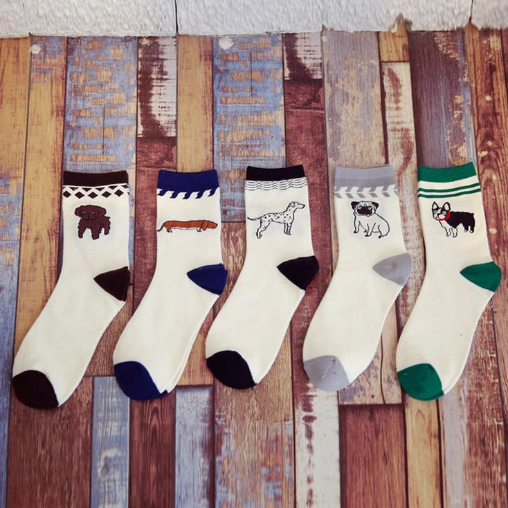 Embroidered Dalmatian Cotton SocksSocks