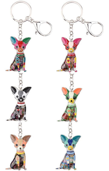 Enamel Chihuahua Keychains 360x