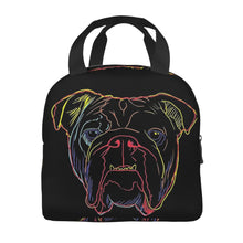 Load image into Gallery viewer, Image of an insulated English Bulldog bag with exterior pocket