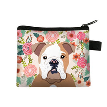 Load image into Gallery viewer, English Bulldog in Bloom Coin Purse-Accessories-Accessories, Bags, Dogs, English Bulldog-2