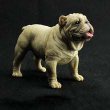 Load image into Gallery viewer, Image of a cutest lifelike standing English Bulldog figurine in the color cream made of PVC