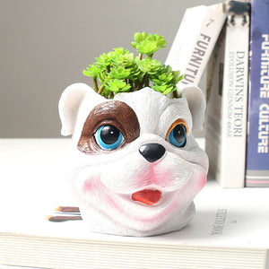 English Bulldog Love Decorative Flower Pot-Home Decor-Dogs, English Bulldog, Flower Pot, Home Decor-1