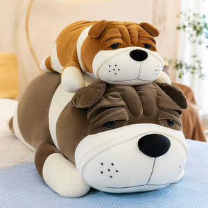 English Bulldog Love Huggable Stuffed Animal Plush Toys-Soft Toy-Dogs, English Bulldog, Home Decor, Soft Toy, Stuffed Animal-1