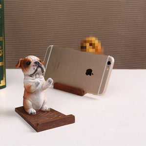 English Bulldog Love Resin and Wood Cell Phone HolderCell Phone AccessoriesEnglish Bulldog