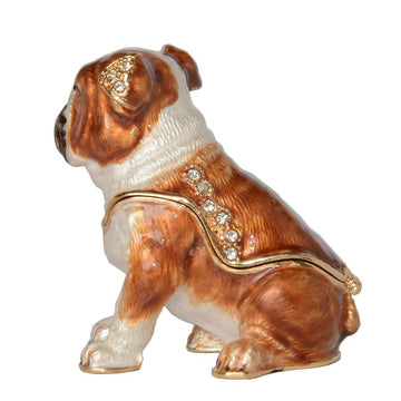 English Bulldog Love Small Jewellery Box FigurineHome Decor
