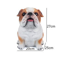 Load image into Gallery viewer, Size image of an english bulldog piggy bank in the most adorable Bulldog design
