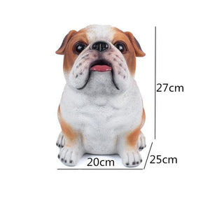 Size image of an english bulldog piggy bank in the most adorable Bulldog design