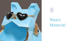 Load image into Gallery viewer, Close image of english bulldog statue made of resin