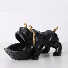 Load image into Gallery viewer, Image of a cutest organiser English Bulldog statue in Black color